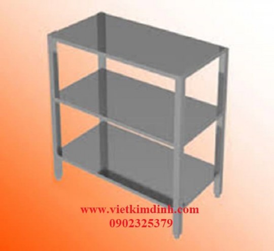 Kệ phẳng inox 3 tầng